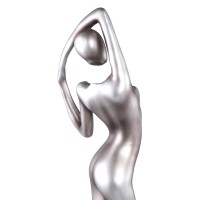 Leonne Vrouwenbeeld | Gun Metal Polyester 92 cm