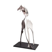 Skye Giraffe Beeld | Zwart Aluminium 170 cm