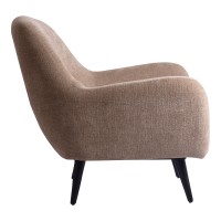 Donny Fauteuil | Cream Fluweel | Zwarte Houten Poten | 92x82x84 cm