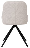 Leander Cream Eetkamerstoel | Draaibare Designstoel met Stoffen Bekleding