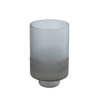 Miral Grey Glass Round Stormlight | Frosted Bottom L