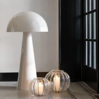 J-Line Staanlamp Paddenstoel Metaal Wit | Extra Large 97,5 cm