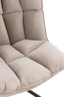 J-Line Fauteuil Relax | Lichtgrijs | Metaal/Textiel | 73×92×78 cm