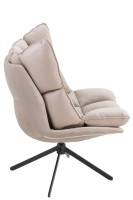 J-Line Fauteuil Relax | Lichtgrijs | Metaal/Textiel | 73×92×78 cm