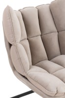 J-Line Fauteuil Relax | Lichtgrijs | Metaal/Textiel | 73×92×78 cm