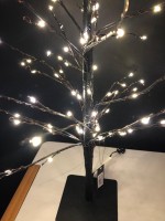 J-Line Kerstboom Kaal | Metaal | Zwart | Small LED – 57 cm