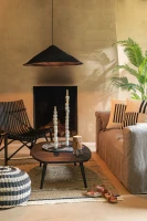 J-Line Bijzettafel Rechthoekig | Gerecycled Hout/Zwart | 120×70×30 cm