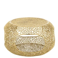 J-Line Salontafel Aluminium | Goudkleurig | Rond – Small – 76,2×76,2×40,6 cm