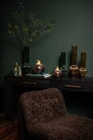 Tiess Zwarte Houten Sidetable | 2 Laden, Modern Design