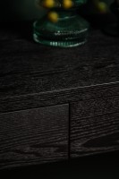 Tiess Zwarte Houten Sidetable | 2 Laden, Modern Design