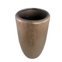 Kyleigh Bronze Ceramic Pot Round Smooth High XL | Luxe Grote Bloempot