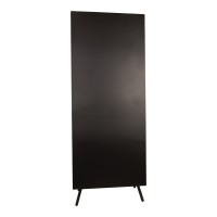 Caeleen Cabinet | Black & Gold | Wandkast met Geribbeld Glas – 70x181 cm