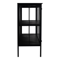 Cave Black Iron Cabinet Low | Lage Wandkast met 4 Deuren – 90 cm