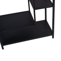 Duana Playful Black Iron Open Cabinet High | Industriële Open Kast | 195 cm