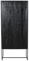 Onyx Cabinet Black | 2 Deuren | Zwarte Houten Kast met Geometrische Patronen