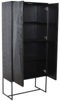 Onyx Cabinet Black | 2 Deuren | Zwarte Houten Kast met Geometrische Patronen