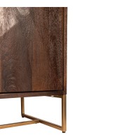Onyx TV Cabinet | Bruin/Goud | 2 Deuren met Opbergruimte