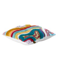 Courtneay Kussen | Blauw | Vierkant Borduurwerk | 45x45 cm