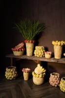 Fruitsy Ronde Terracotta Pot Rood L | Aardbeienrand 20 cm