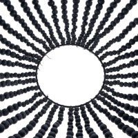 Teardrop Kroonluchter | Zwart | Handgemaakte Houten Hanglamp 40x75 cm