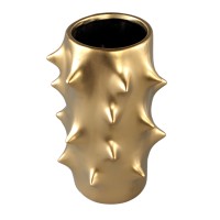 Oswaldo Gold Ceramic Pot | Rond | Hoog | Bulges – Decoratief