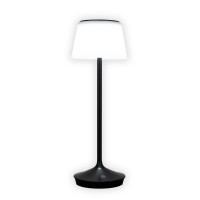 LED Leuchte "EMMI" für Außen und Innen, Tischlampe aus Metall und Kunststoff , mit fest verbauten LEDs, LED Tischlampe für Balkon, Terrasse, Garten, Wohnzimmer, Wintergarten, ca. 38 cm hoch