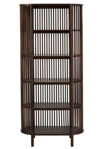 J-Line Rack Conie 5 Shelves Mango Wood Dark Brown