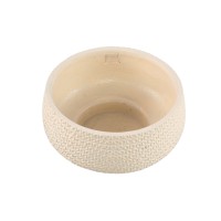 Laim Cream Cement Round Bowl Dots Pattern L