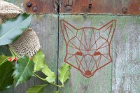 Wall decoration Fox/Fox Rust Metal 141608, 38.8x37.6cm