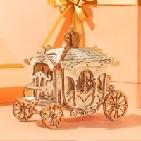 3D Wooden Puzzle Carriage, Robotime, TG506, 15.5x8.5x12.5cm