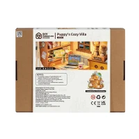 DIY Huisje Puppy's Cozy Villa with LED lighting, Robotime, DG169, 22x18.3x23.5cm