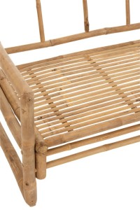 J-Line Rattan sofa - 2 people - bamboo/textile - natural