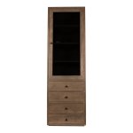 Oak Cabinet Armarium 1 Door 4 Drawers Glay