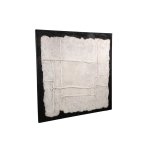 Suyen White Canvas Wall Panel Abstract Lines