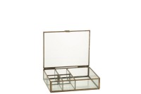 J-Line box - glass/metal - bronze - small