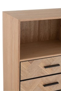 J-Line cabinet High Zigzag cabinet - wood/metal - natural/black