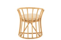 J-Line chair + cushion - jute/textile - natural/white