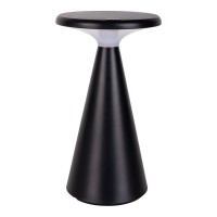 Solar battery table light "Palu" for outside and inside, made of plastic in black, 20 cm high