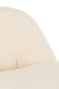 J-Line Sofa Teddy Bouclé White