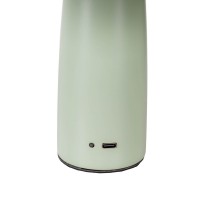 Cordless table light "Pilu", 16.5 cm high, above Ø of 15 cm, metal in MINT, white plastic, integrated LEDs, 280 lumens, dimmable by touch sensor, warm white