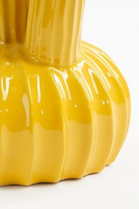 Felipe Tulip Vase - H27 x Ø20 cm - Ceramic - Yellow