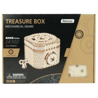 Wooden Puzzle 3D Treasure Box, Robotime, LK502, 12.4 x 8.5 x 10 cm