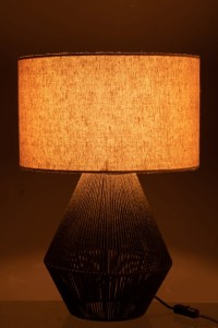 J-Line table lamp String - jute - black