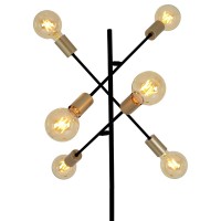Standing lamp "Modo" made of black in black, versions in gold, E27 socket, floor lamp for living room, dining room, kitchen, hallway, hallway or office, 150 x 49 cm