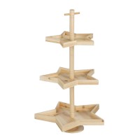 Etagère - L30 x B29 x H52 cm - Dennenhout - FSC 100% - Bruin