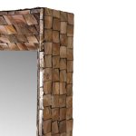 Chelsae Bronze Poly Rectangle Shell Mirror