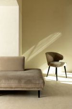 Fiori Anthracite 0504 Dining Chair Black Wood Legs