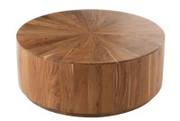 J -Line Coffee Table Round - Wood - Natural