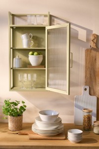 Clifton wall cupboard - L38 x B15 x H74 cm - Metal - Beige