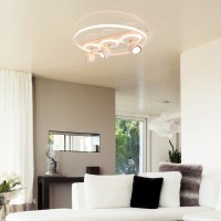 3 SPOT LED ceiling lamp "Ronda" Ø 50cm, made of metal and plastic, white, GU10, spots inside